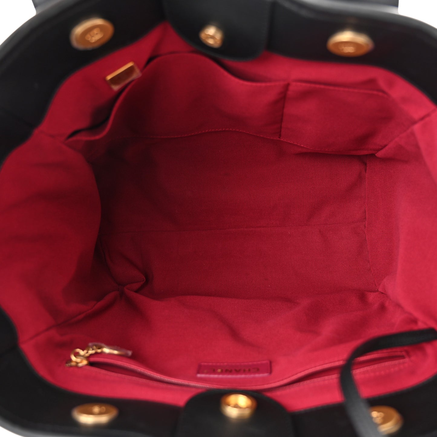 Calfskin Small Deauville Tote Black