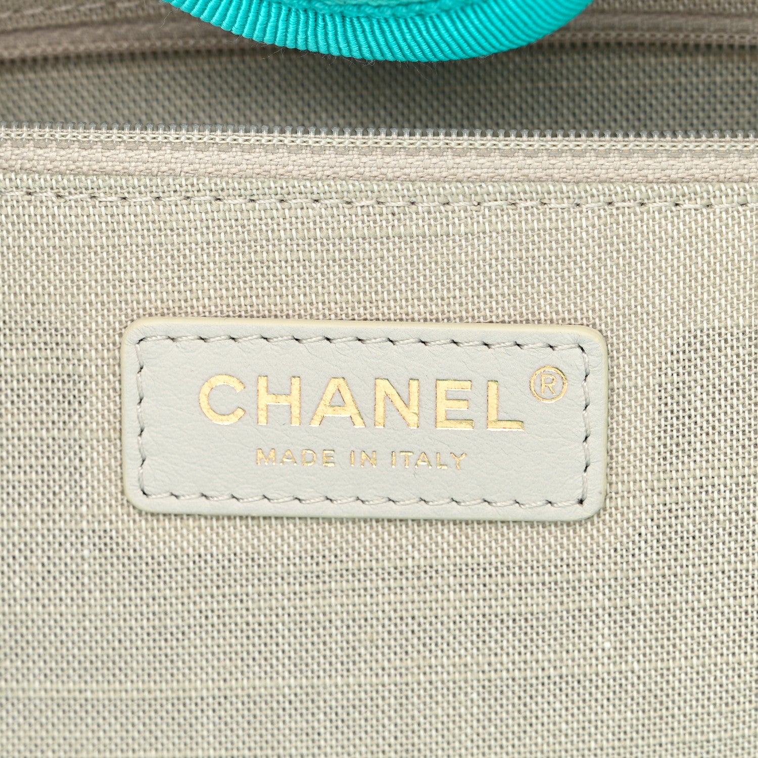 Chanel Mixed Fibers Small Deauville Tote Turquoise 6 of 10