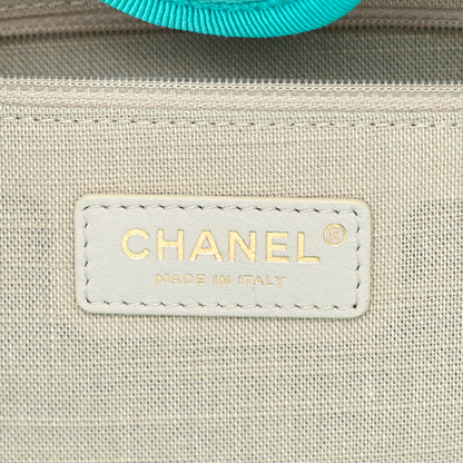 Chanel Mixed Fibers Small Deauville Tote Turquoise 6 of 10
