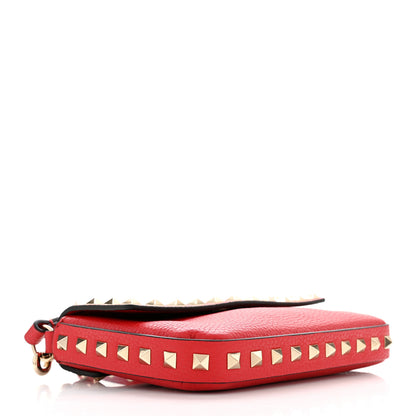 Valentino Garavani Grainy Calfskin Rockstud Crossbody Pouch Rouge Pur 4 of 9