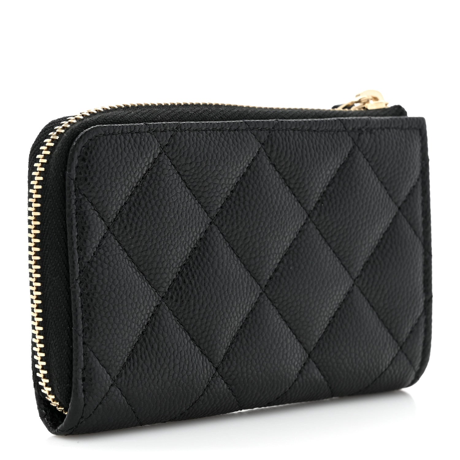 Chanel Caviar Quilted Zipped Key Holder Case Black 3 of 8
