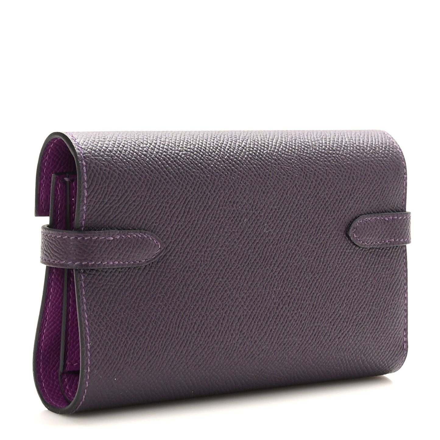 Epsom Verso Medium Kelly Wallet Raisin Anemone