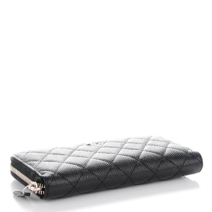 Chanel Caviar Quilted Large Gusset Zip Around Wallet Black 4 of 8