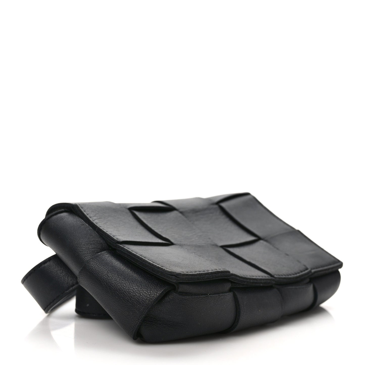 Nappa Maxi Intreccio The Belt Cassette Bag Black