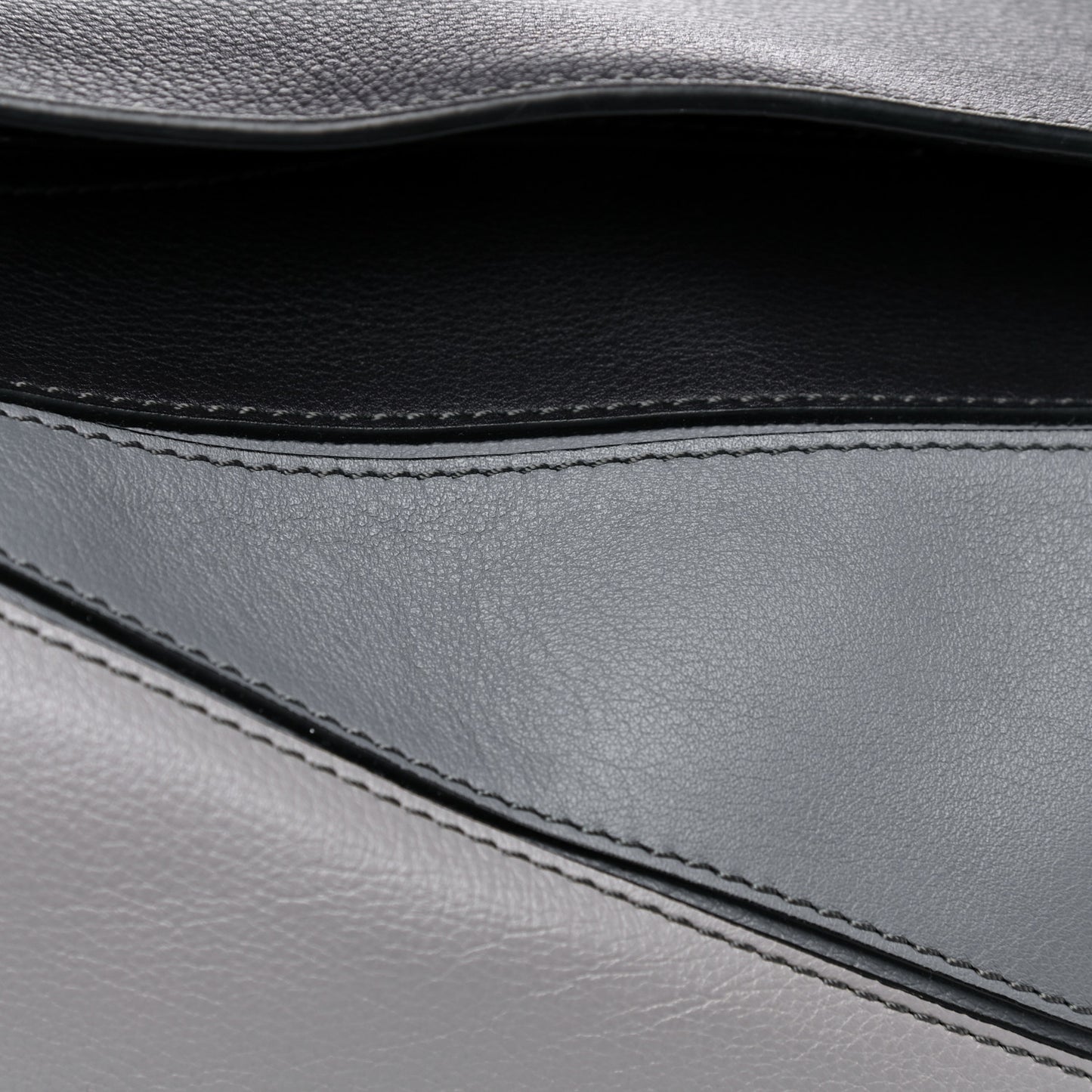 Calfskin Medium Puzzle Bag Grey Multito