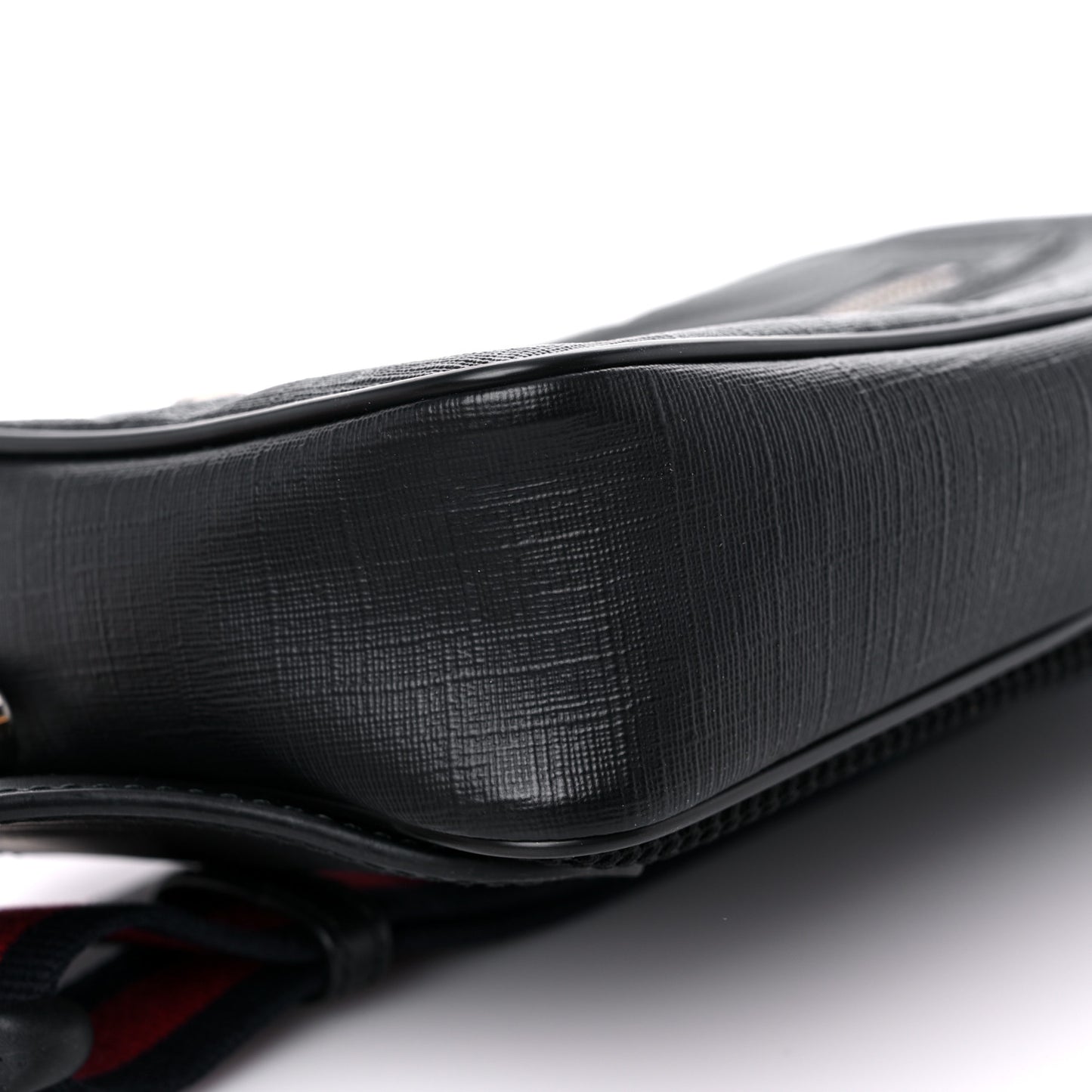 Soft GG Supreme Monogram Web Belt Bag Black Grey