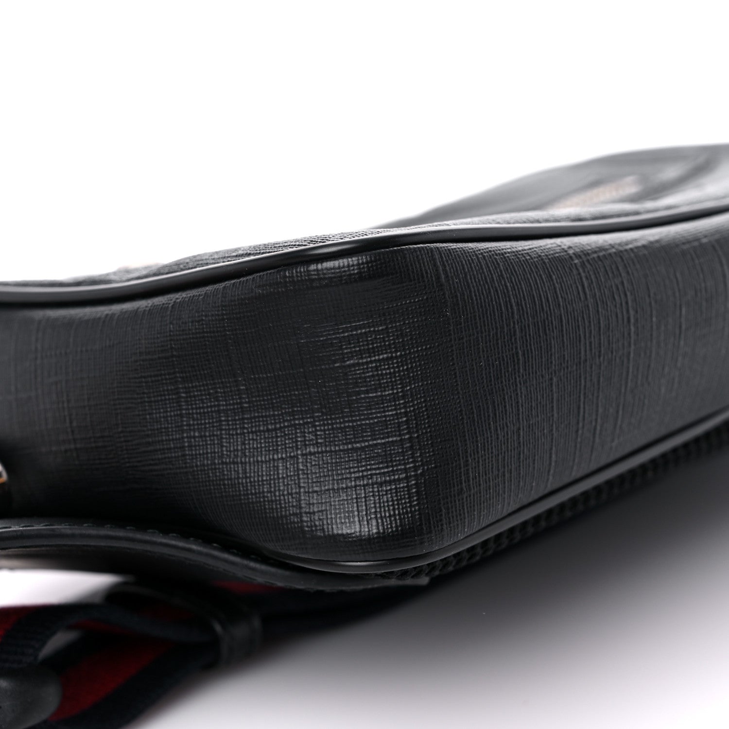 Gucci Soft GG Supreme Monogram Web Belt Bag Black Grey 7 of 13