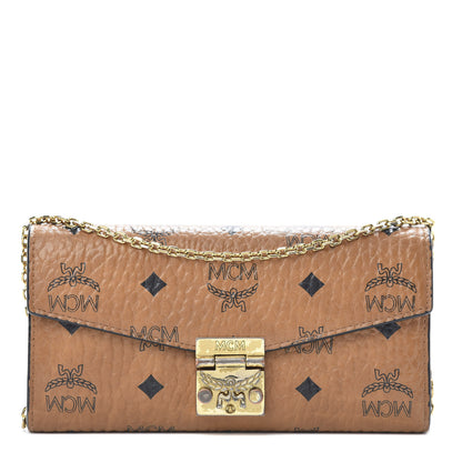 MCM Visetos Large Patricia Wallet On Chain Cognac 1 of 15