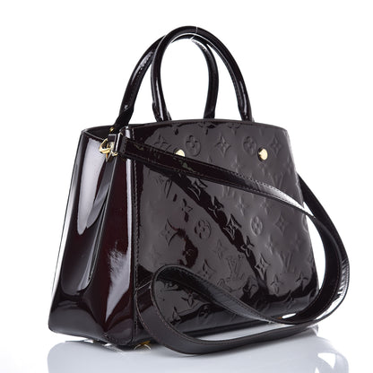 Louis Vuitton Vernis Montaigne BB Amarante 4 of 12