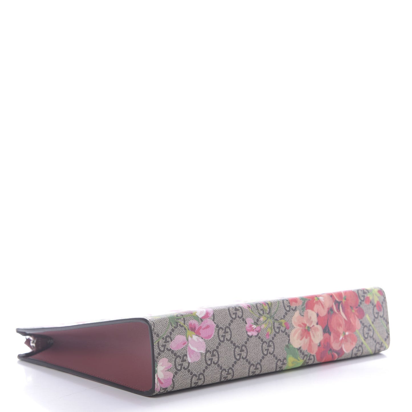 GG Supreme Monogram Blooms Large Cosmetic Case Beige Multicolor Dry Rose
