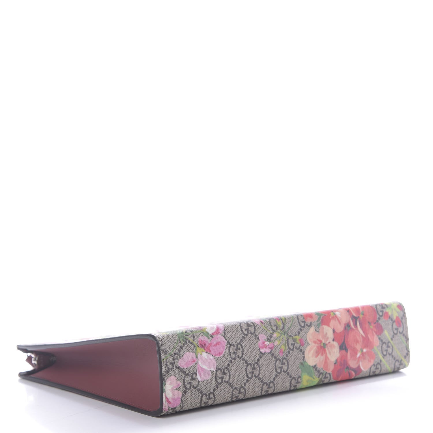 Gucci GG Supreme Monogram Blooms Large Cosmetic Case Beige Multicolor Dry Rose 4 of 9