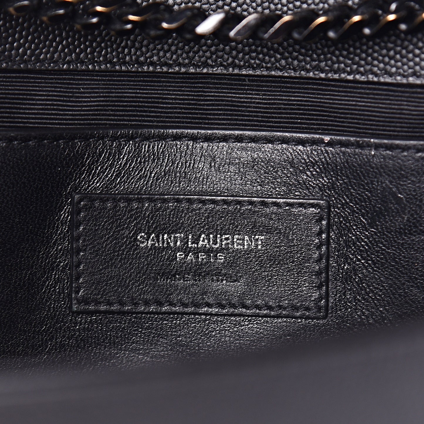 Grain De Poudre Medium Classic Monogram Kate Satchel Black