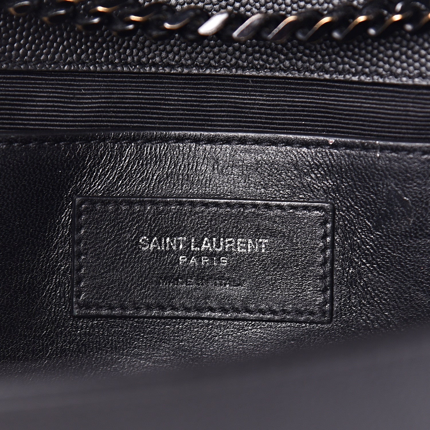 Saint Laurent Grain De Poudre Medium Classic Monogram Kate Satchel Black 6 of 10