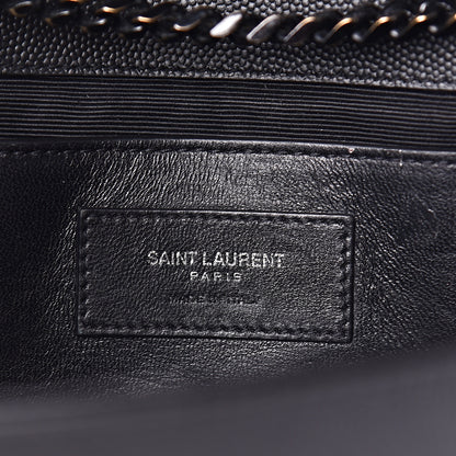 Saint Laurent Grain De Poudre Medium Classic Monogram Kate Satchel Black 6 of 10