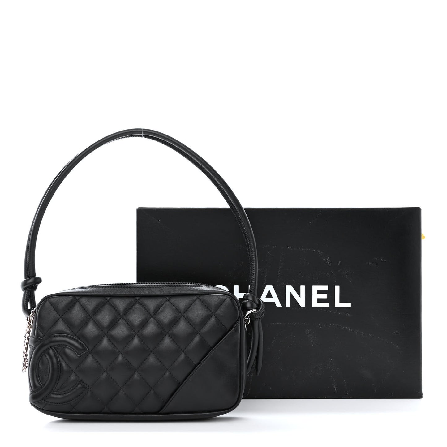 Calfskin Quilted Large Cambon Bowler Black