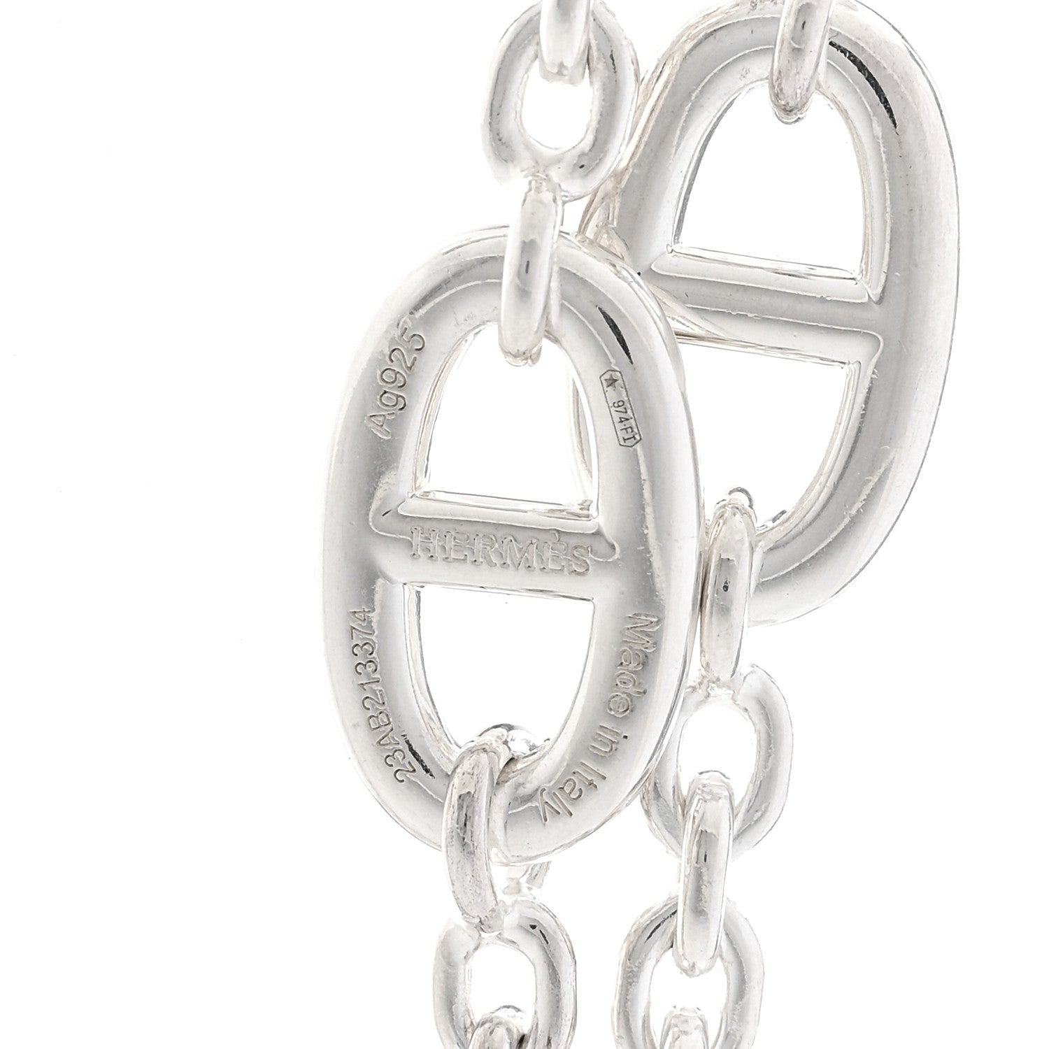 Hermes Sterling Silver Farandole Necklace 160 5 of 5