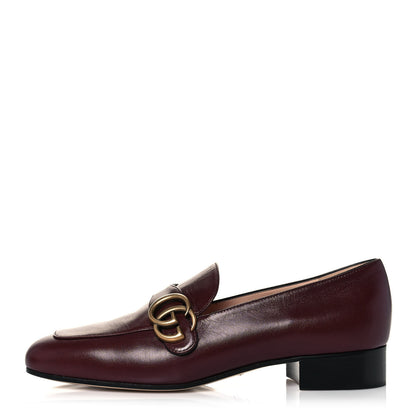 Gucci Malaga Kid Womens GG Marmont Loafers 39 Vintage Bordeaux 1 of 9
