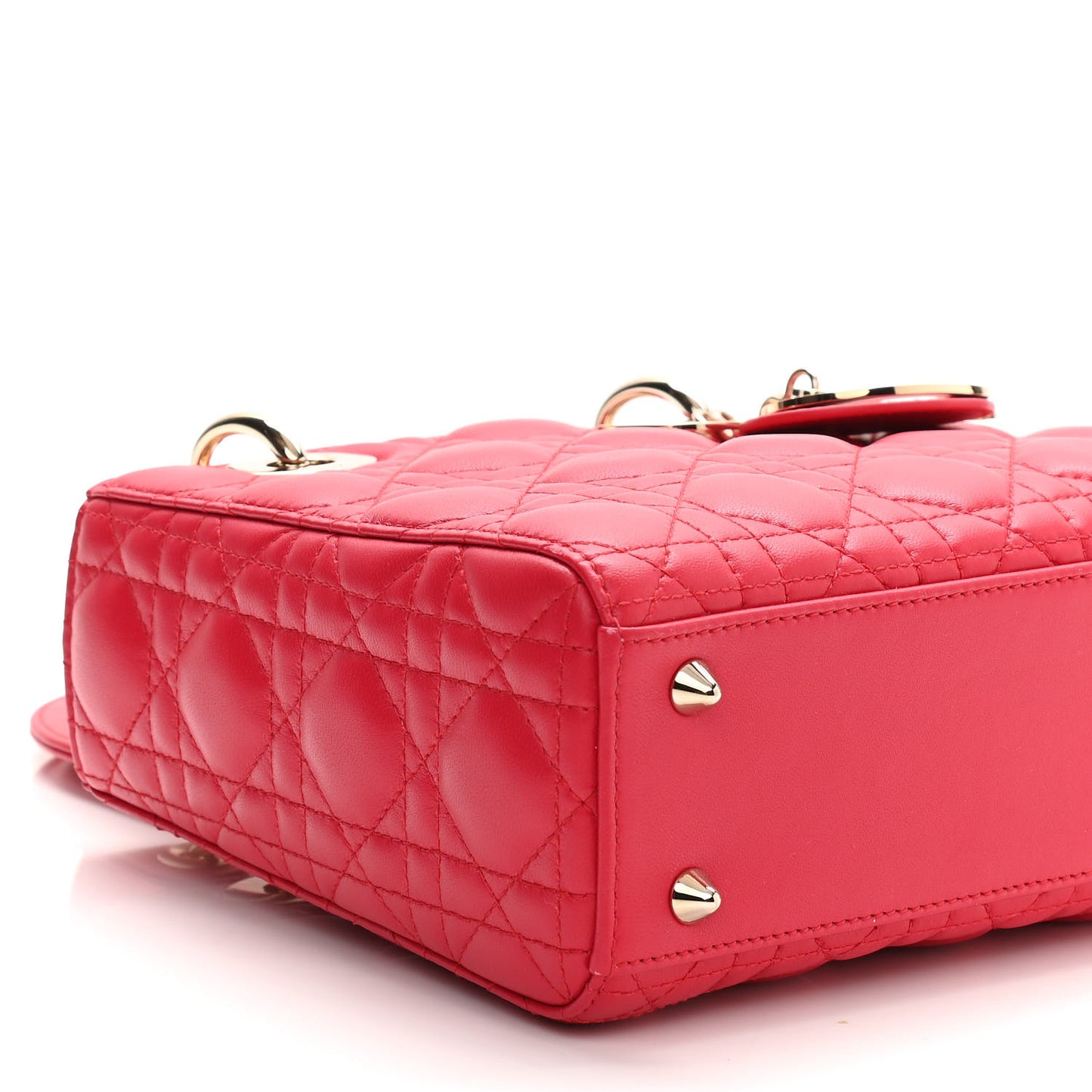 Lambskin Cannage Small My ABCDior Lady Dior Red