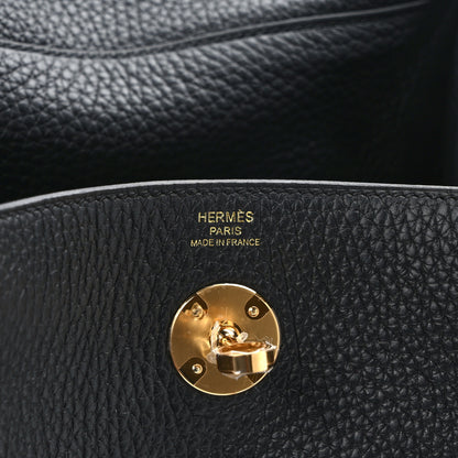 Hermes Taurillon Clemence Lindy 26 Black 7 of 13