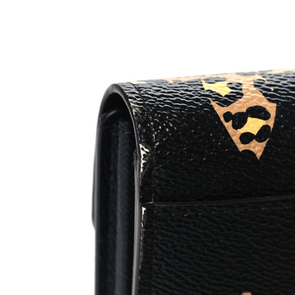 Louis Vuitton Monogram Giant Jungle Sarah Wallet Black 10 of 11