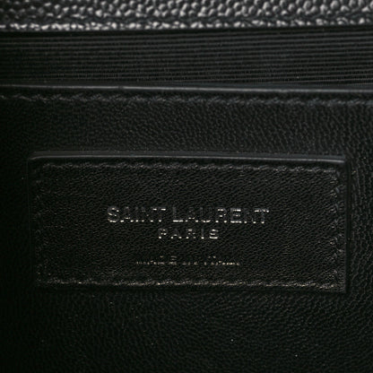 Saint Laurent Grain De Poudre Medium Classic Monogram Kate Satchel Black 6 of 9