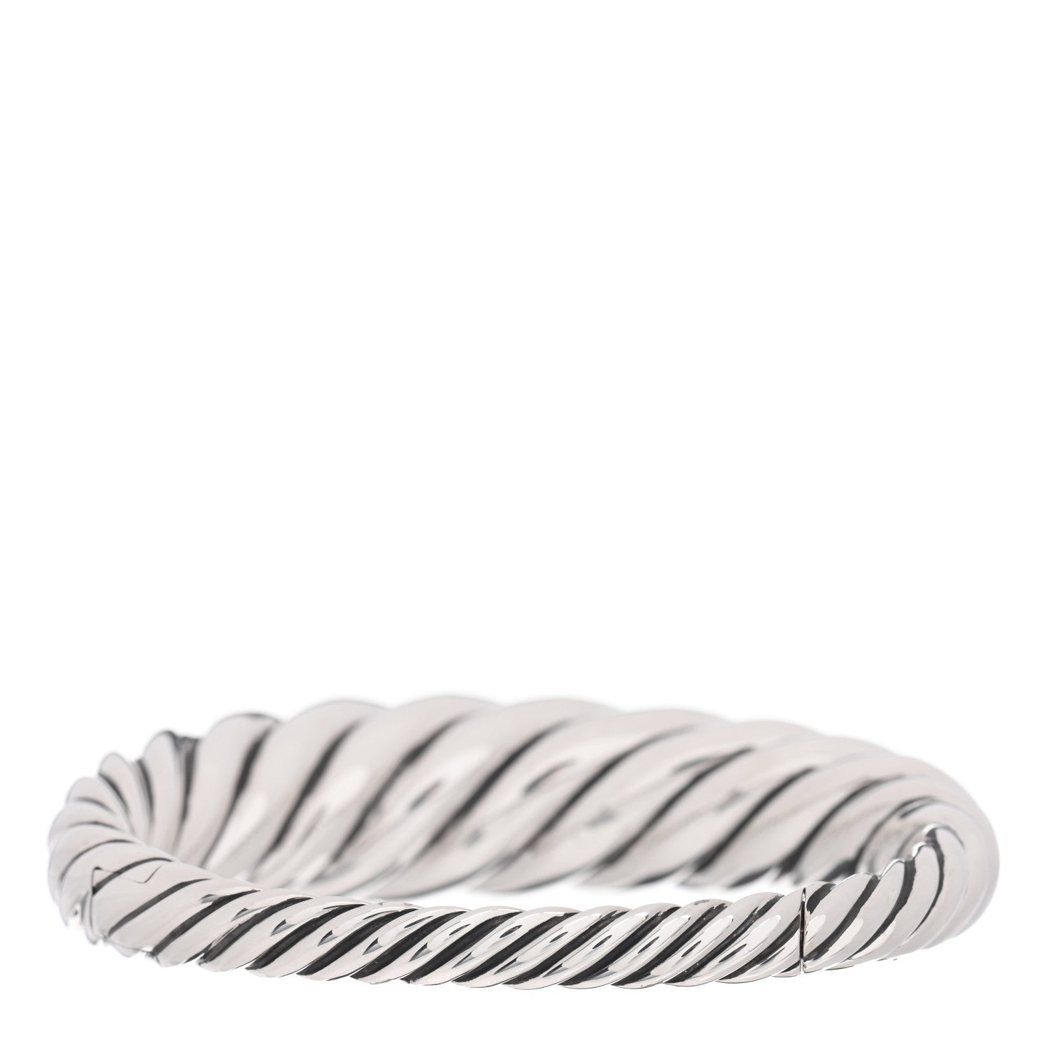 David Yurman Sterling Silver 17mm Pure Form Cable Bracelet 3 of 4
