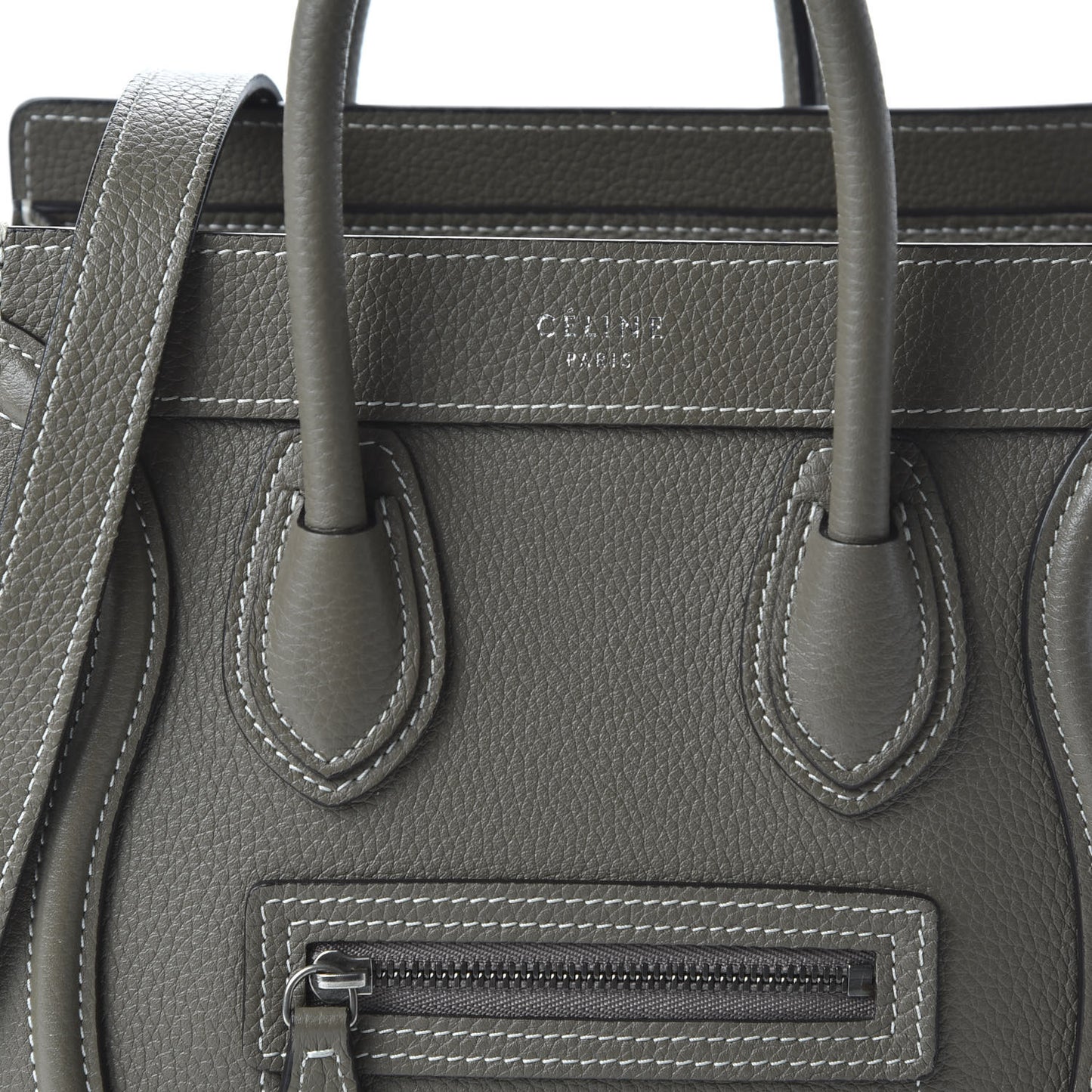 Drummed Calfskin Nano Luggage Souris