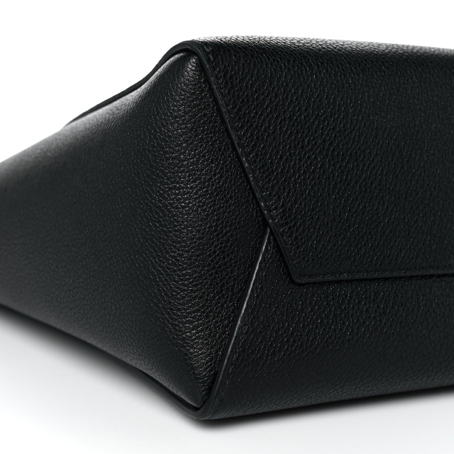 Soft Grained Calfskin Small Sangle Bucket Bag Black