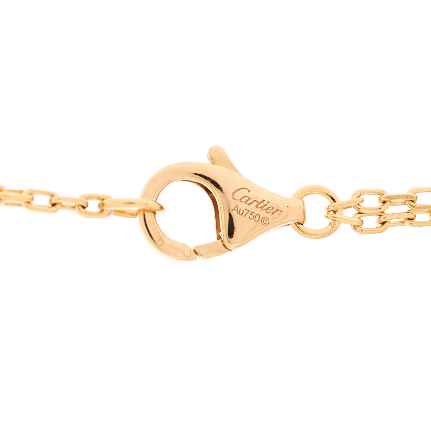 Cartier 18K Pink Gold Ceramic Diamond Three Ring LOVE Pendant Necklace 5 of 5