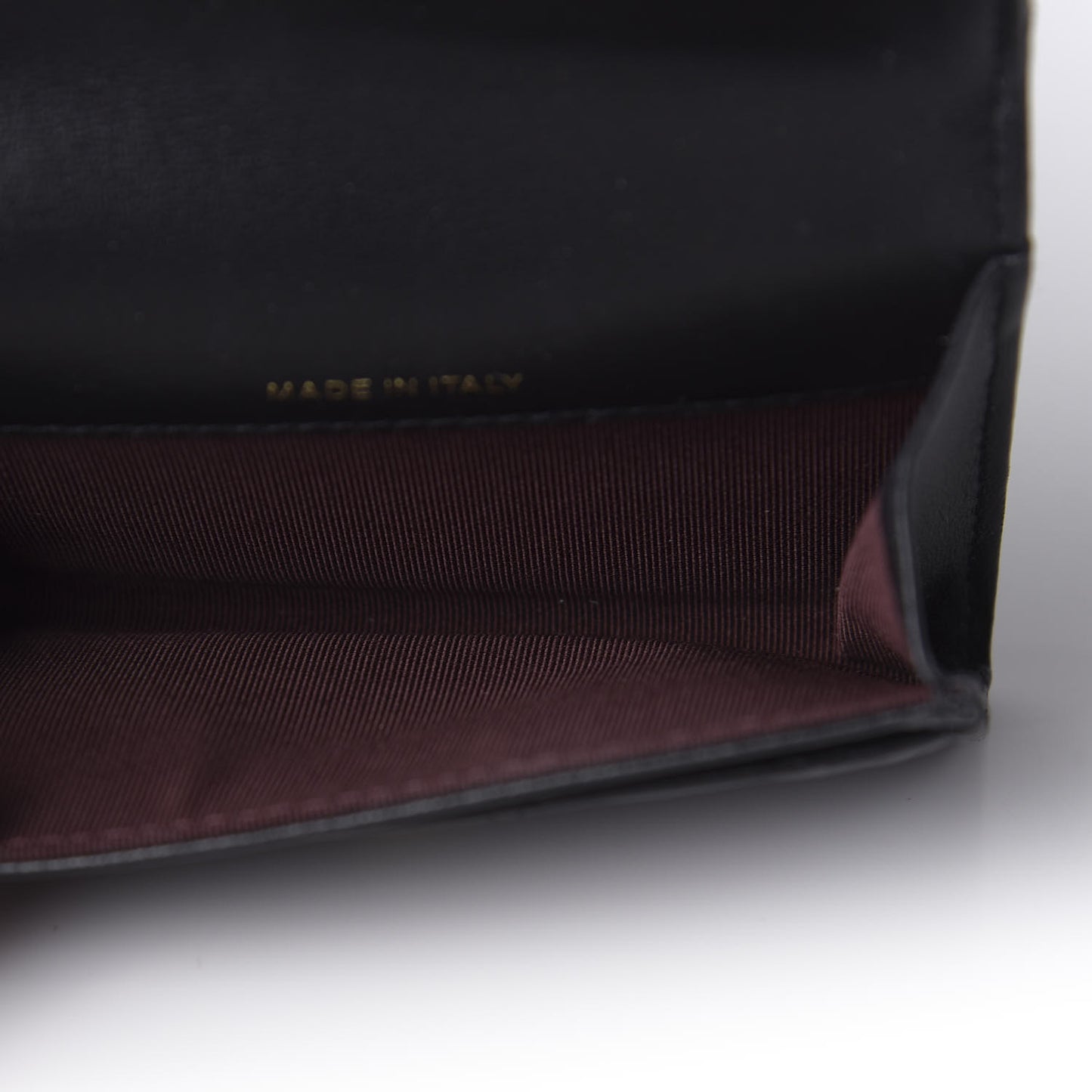 Lambskin Quilted Flap Card Holder Black