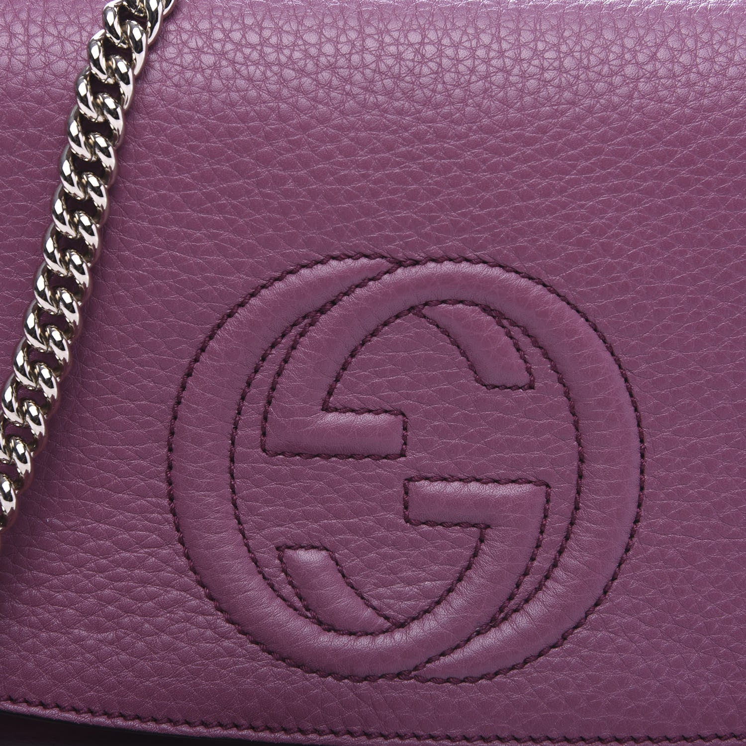 Gucci Pebbled Calfskin Medium Soho Flap Crossbody Peonia Flower 10 of 10