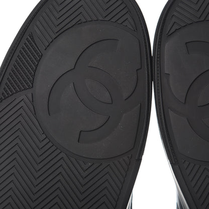 Chanel Lambskin Mens Logo High Top Sneakers 46 Black 6 of 11