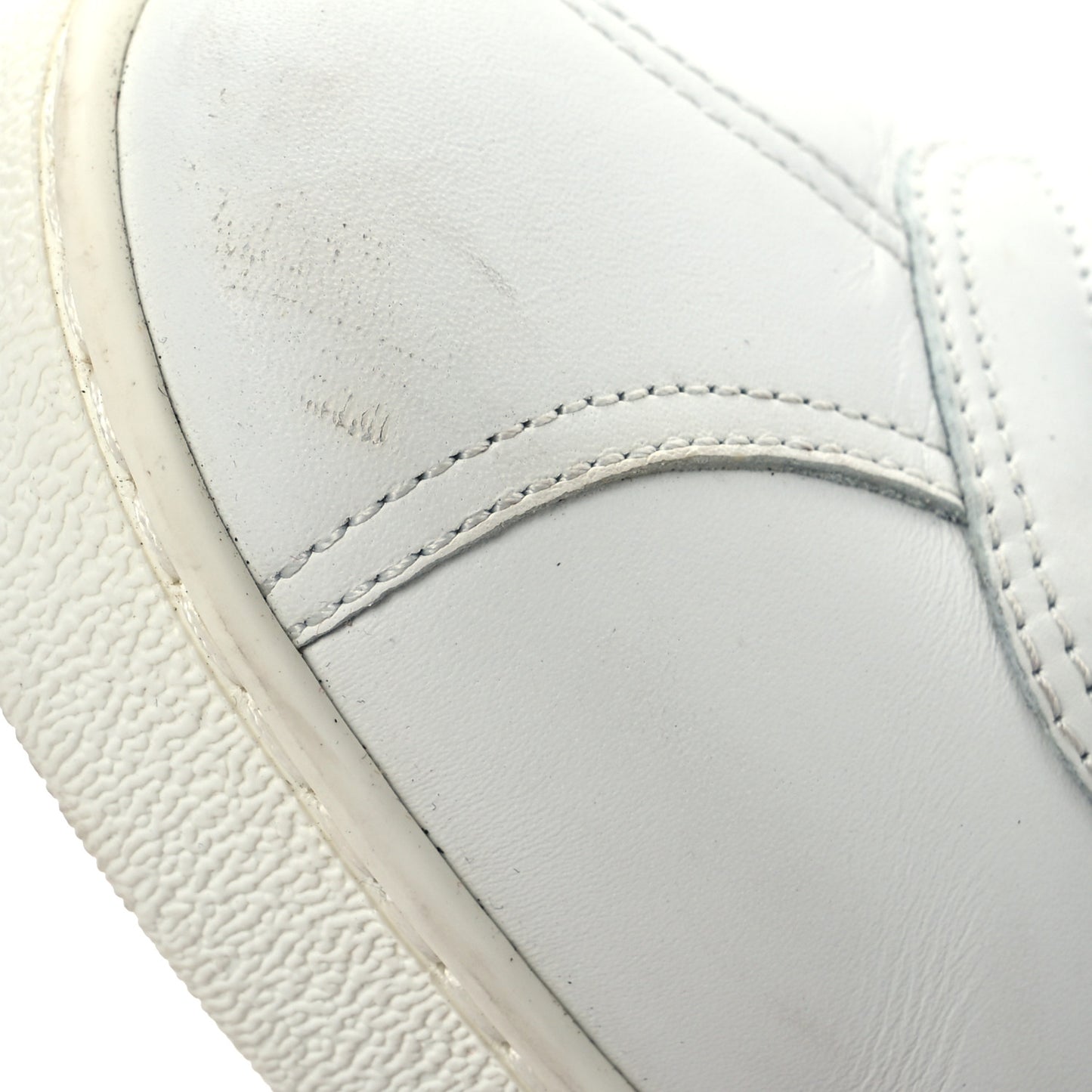 Calfskin Womens CC Sneakers 38.5 White