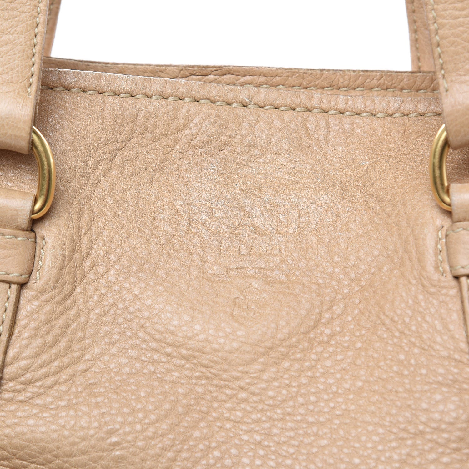 Prada Cervo Folding Tote Beige 14 of 17