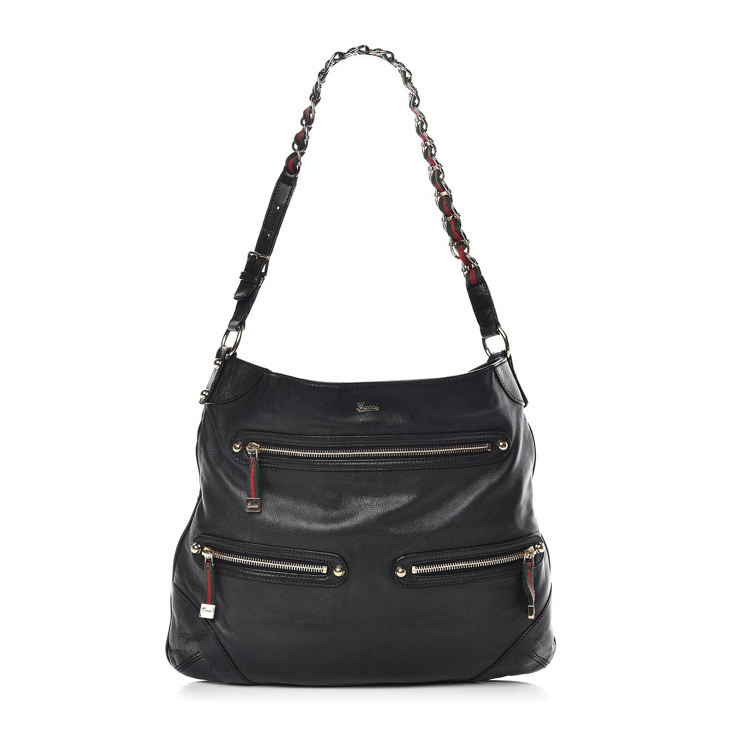 Calfskin Medium Capri Shoulder Bag Black