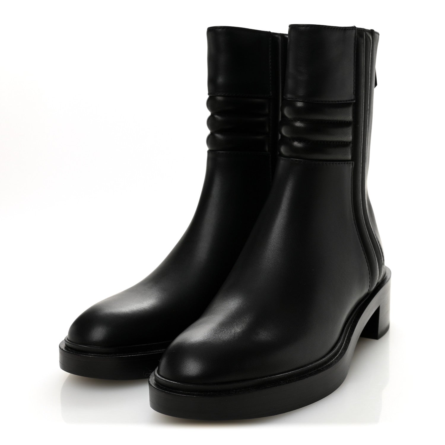 Hermes Calfskin Harper Ankle Boots 37.5 Black 3 of 9