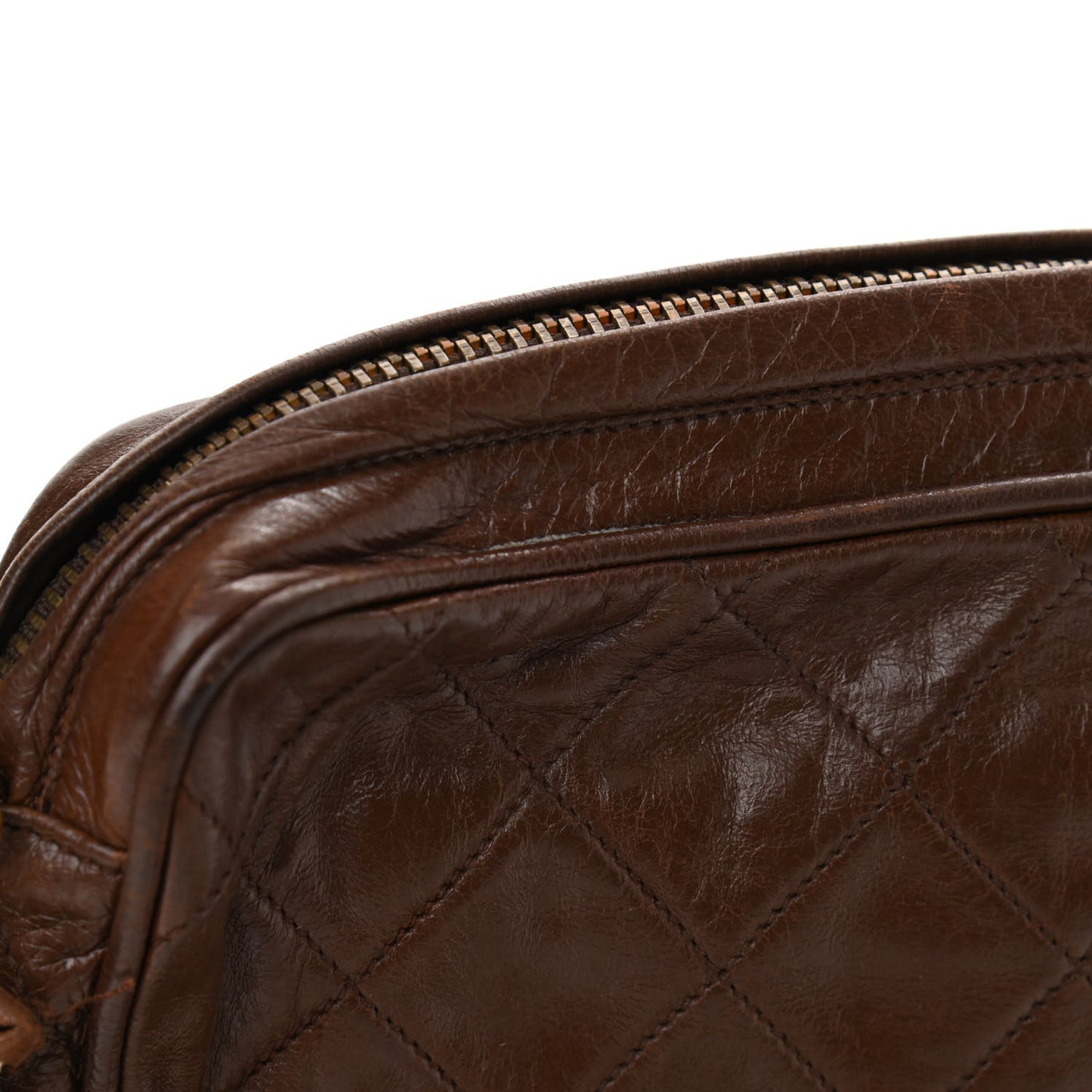 Lambskin Tassel Camera Case Brown