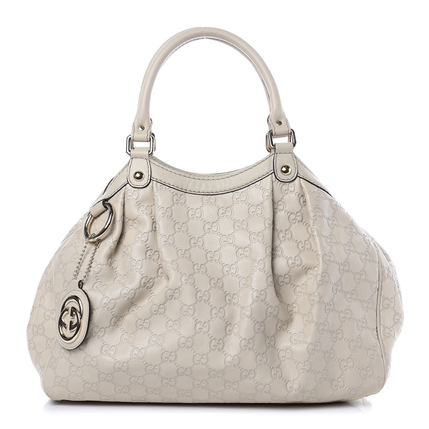 Guccissima Medium Sukey Tote Mystic White
