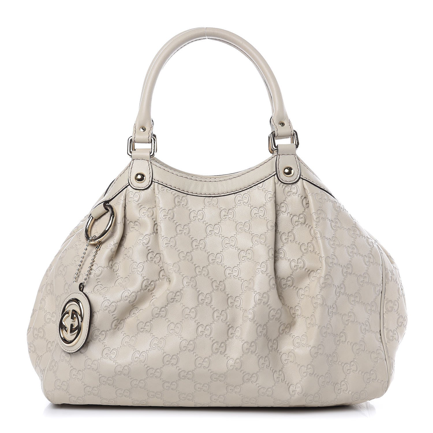 Gucci Guccissima Medium Sukey Tote Mystic White 1 of 14