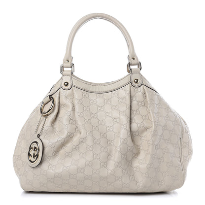 Gucci Guccissima Medium Sukey Tote Mystic White 1 of 14