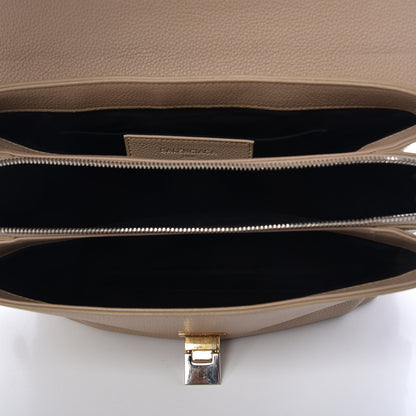 Balenciaga Grained Calfskin Le Dix Small Soft Cartable Beige Seigle 7 of 10