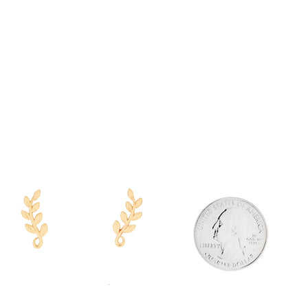Tiffany 18K Yellow Gold Paloma Picasso Olive Leaf Climber Earrings 2 of 5