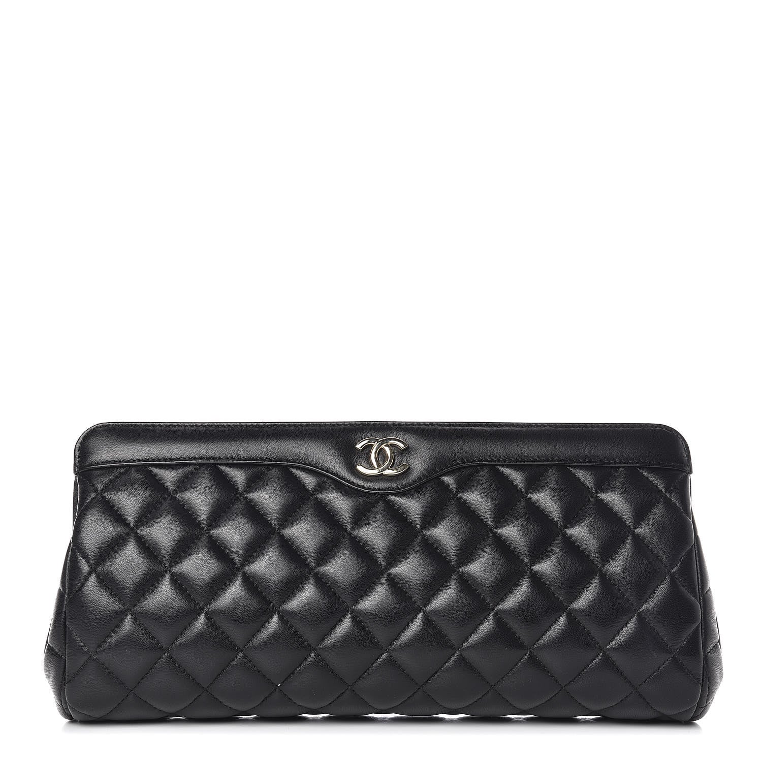 Chanel Lambskin Quilted Clutch Black 1 of 11