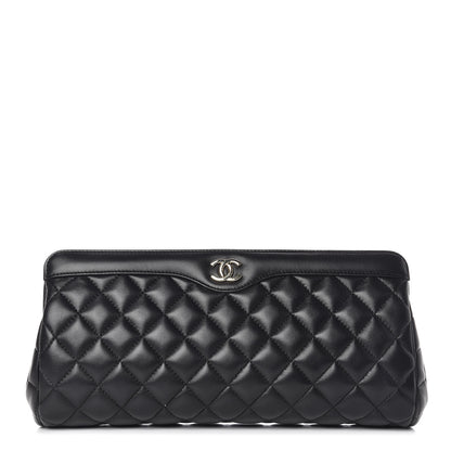 Chanel Lambskin Quilted Clutch Black 1 of 11
