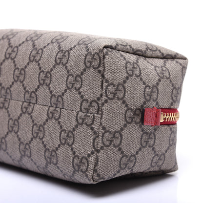 Gucci Soft GG Supreme Monogram Calfskin Medium Ophidia Cosmetic Case Beige Ebony Hibiscus Red 7 of 12