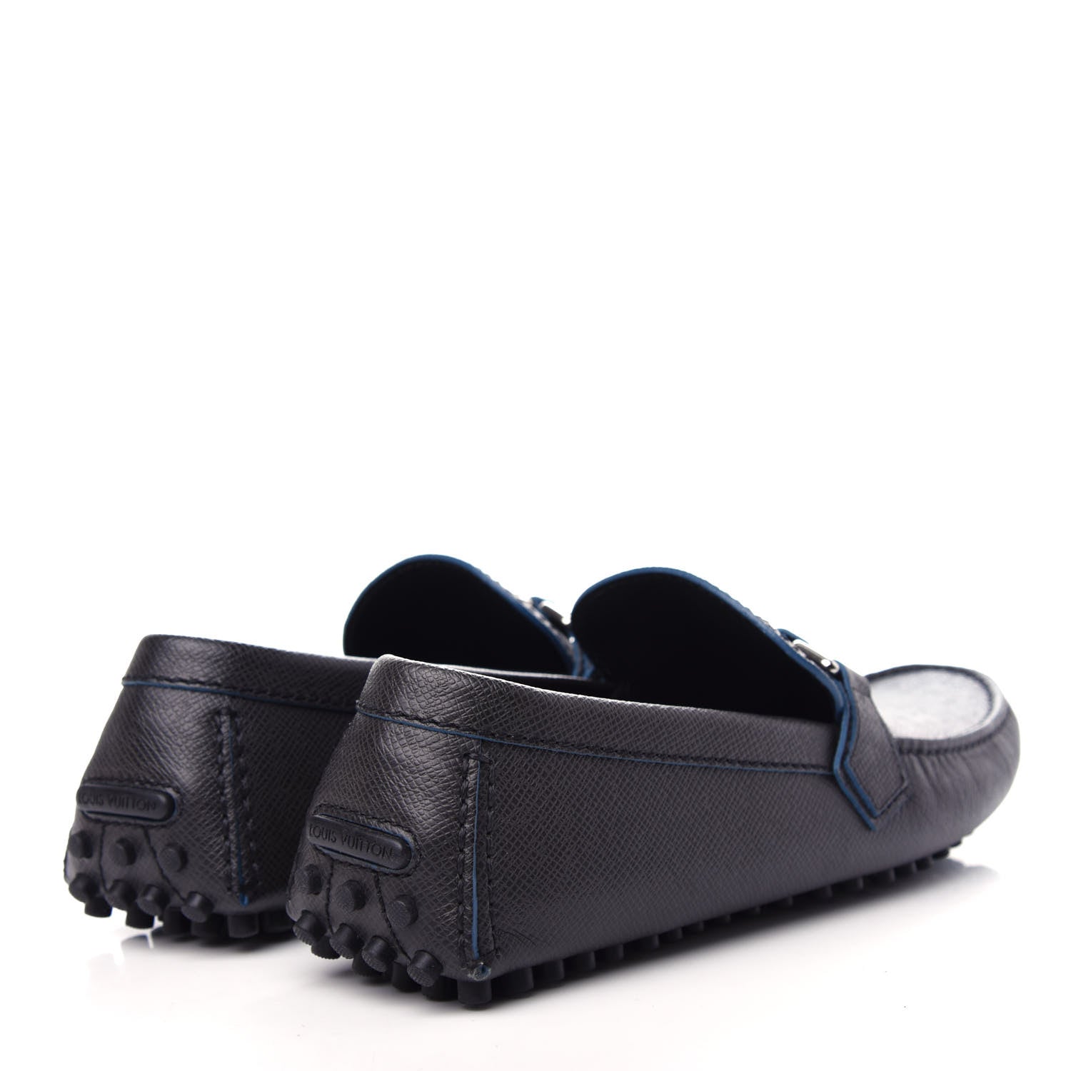 Louis Vuitton Taiga Mens Hockenheim Moccasin Loafers 8 Ardoise 4 of 10