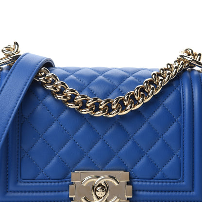 Chanel Calfskin Quilted Small Boy Flap Blue 11 of 11