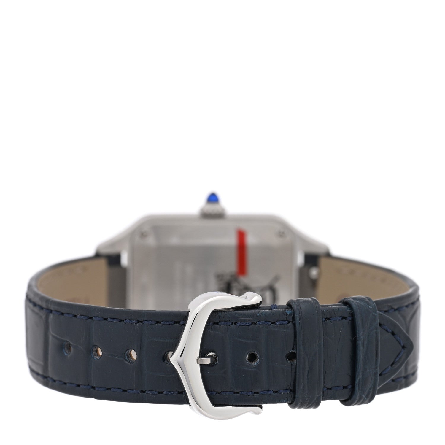 Cartier Stainless Steel Alligator 27.5mm Santos Dumont Quartz Watch 3 of 5