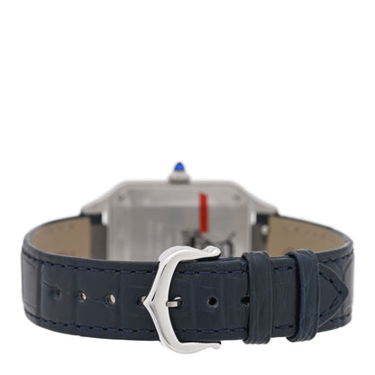 Cartier Stainless Steel Alligator 27.5mm Santos Dumont Quartz Watch 3 of 5