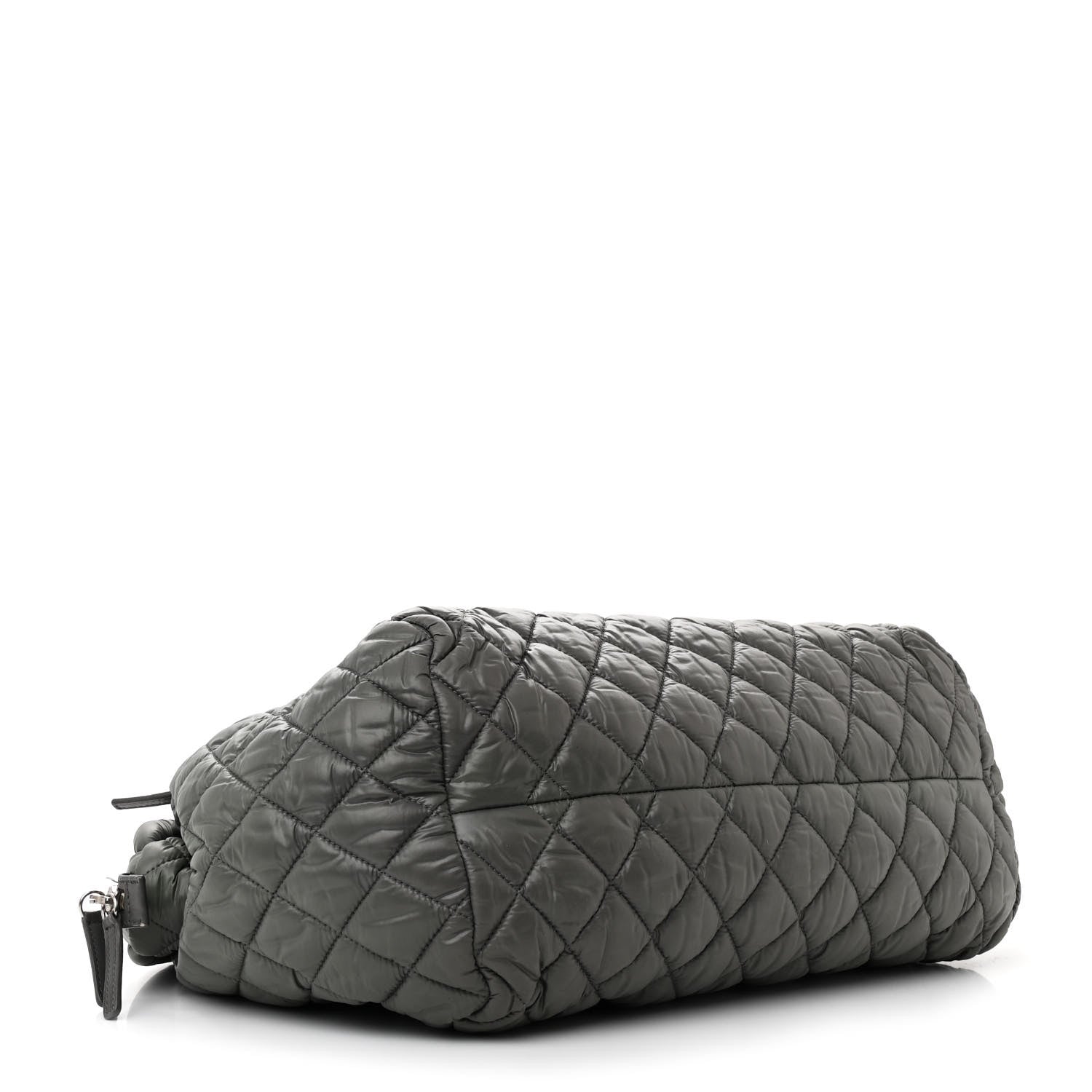 CHANEL ココヌワール Chanel Nylon Quilted Coco Cocoon Bowler Grey 1613643